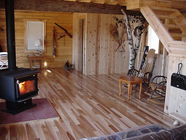 Carsiding on inside of house.