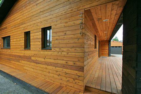 Exterior wood siding.